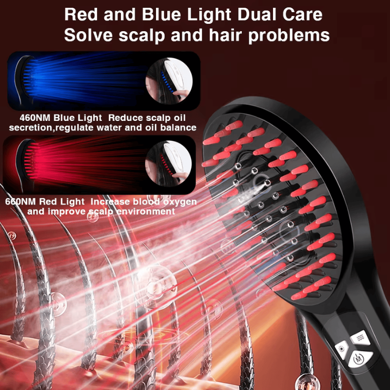 EVO X™ – Advanced Red & Blue Light Phototherapy Comb for Complete Hair & Scalp Care