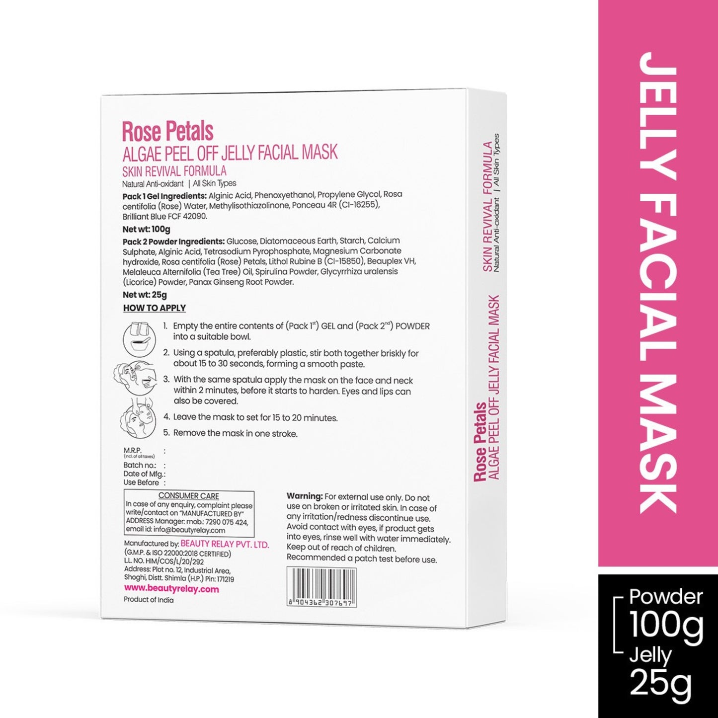 Kiara Glow Spa™ Algae Peel-Off Jelly Facial Mask