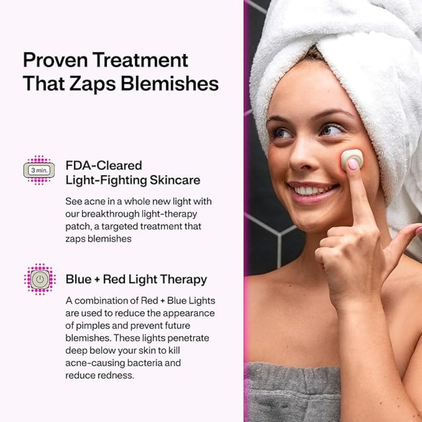 Clair™ - Red & Blue Light Therapy Acne Patch | For All Acne Skin