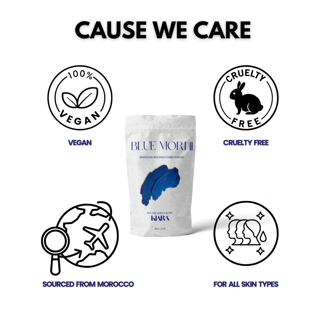 Blue Morni™ by Kiara | Moroccan Skin Brightening Powder | Pure & Natural