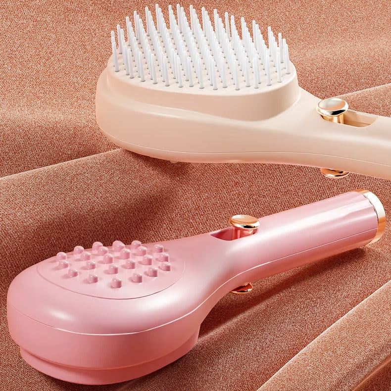 ForevaClean™ Pro - Self-Cleaning Hairbrush with Built-In Scalp Massager